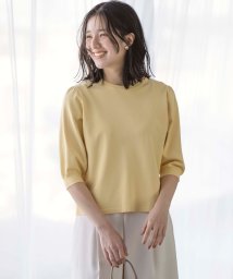 KUMIKYOKU（LARGE SIZE）(組曲（大きいサイズ）)/【UVケア・接触冷感】MINA 6分袖ニットプルオーバー/【WEB限定】クリームイエロー系9