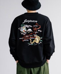 Rocky Monroe/トレーナー スウェット メンズ レディース プルオーバー ルーズ オーバーサイズ ビッグシルエット ルームウェア クルーネック 和柄刺繍 ワンポイント レトロ /505958628