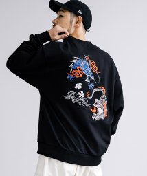 Rocky Monroe/トレーナー スウェット メンズ レディース プルオーバー ルーズ オーバーサイズ ビッグシルエット ルームウェア クルーネック 和柄刺繍 ワンポイント レトロ /505958628