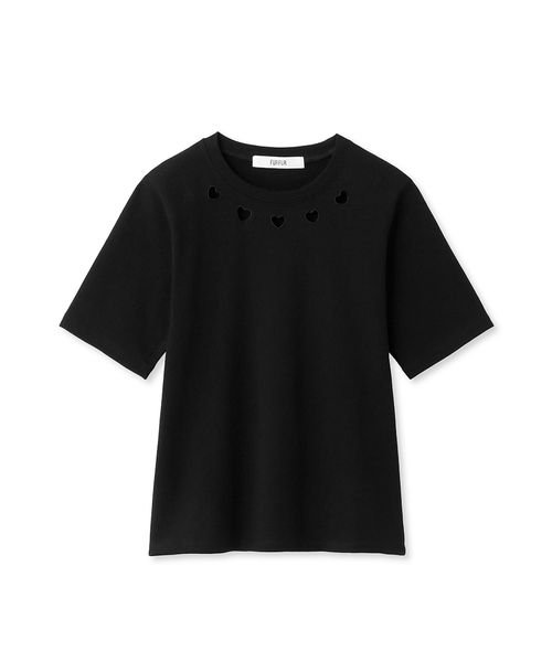 FURFUR(FURFUR)/ハートカッティングTシャツ/BLK