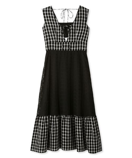 チェック柄ワンピース 予めご了承ください