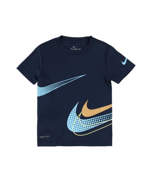 NIKE(ナイキ)/キッズ(105－120cm) Tシャツ NIKE(ナイキ) NKB SWOOSH WRAP DRI FIT SS TEE/NAVY