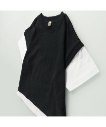 BRANSHES(ブランシェス)/【WEB限定/DRC/お肌に嬉しい綿100％】ベストレイヤード半袖Tシャツ/ブラック