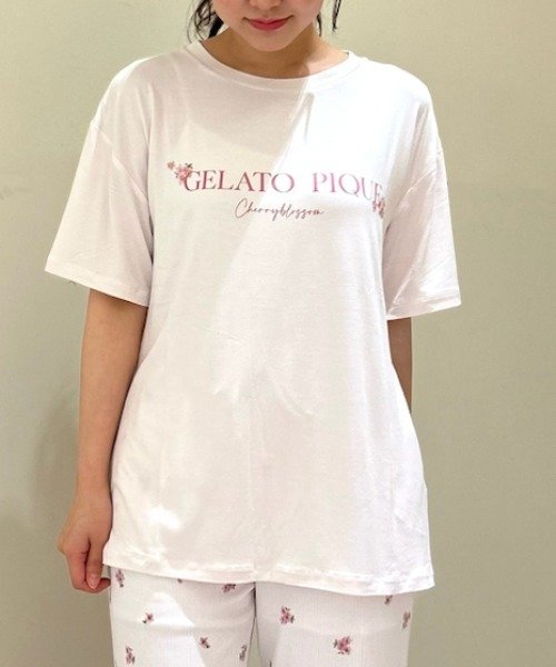 gelato pique(gelato pique)/【SAKURA】ワンポイントTシャツ/PNK