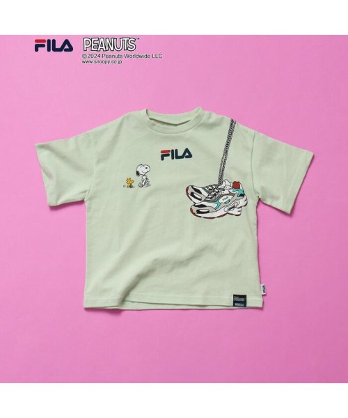 BREEZE(ブリーズ)/WEB限定 PEANUTS×FILA(フィラ)コラボ スニーカーアート/グリーン