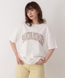 ad thie/SANTAMONIKA プリントTシャツ ビックシルエット 半袖 サイドスリット ロング丈 チュニック 春 夏/505910802