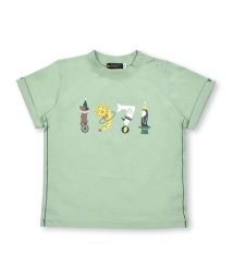 BeBe(ベベ)/アニマルナンバープリントTシャツ(80~90cm)/グリーン