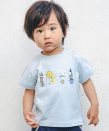BeBe(ベベ)/アニマルナンバープリントTシャツ(80~90cm)/ブルー