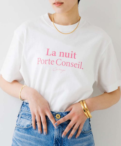 Rouge vif la cle(ルージュヴィフラクレ)/バックスクエアロゴTシャツ/ピンク