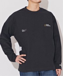 B.C STOCK(ベーセーストック)/OLIVEDRAB/キャリーポケットロングTシャツ/ブラックA