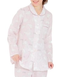 Narue(ナルエー)/ダブルガーゼ白くまププラムパジャマ上下セット/ピンク
