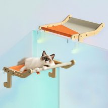 BACKYARD FAMILY(バックヤードファミリー)/猫ベッド 猫窓用ハンモック ykqchxx/オレンジ