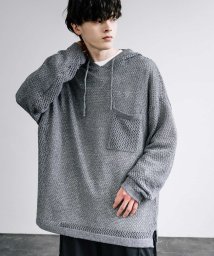 Rocky Monroe/パーカー メッシュニット 透かし編み メンズ レディース 長袖 メッシュ編み オーバーサイズ プルオーバー ゆったり リラックス レイヤード 重ね着 清涼感 涼/505966898