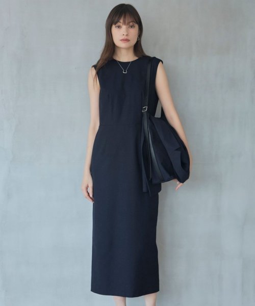 【接触冷感・UVケア・撥水・洗える】 LooseWeave ノースリーブワンピース 