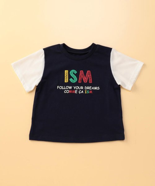 COMME CA ISM KIDS(コムサイズム（キッズ）)/グラフィックプリント 半袖Tシャツ(ベビーサイズ)/ネイビー