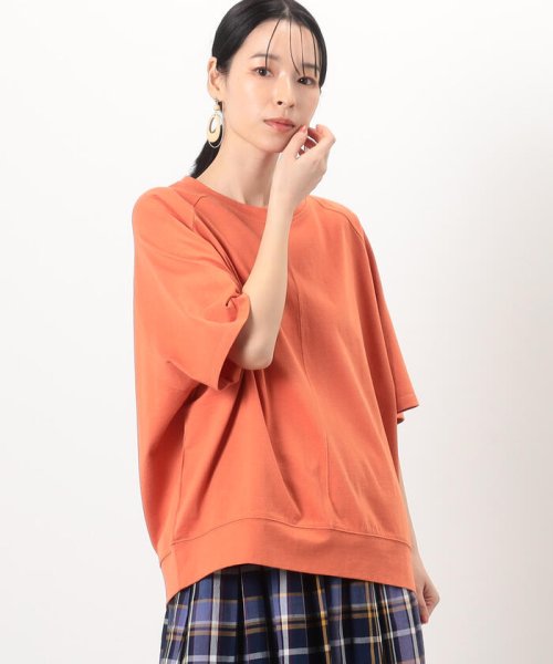 ONIGIRI(おにぎり)/コクーンシルエット　オーバーサイズ半袖Ｔシャツ/オレンジ