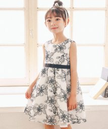 BeBe/【日本製】ラッセルレースモノトーン花柄ドレス(90~150cm)/505935231