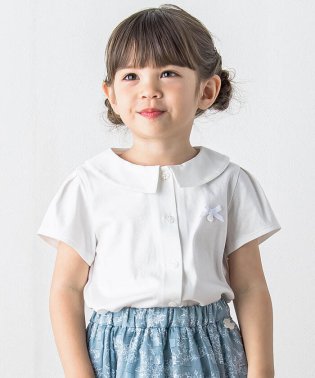 Tartine et Chocolat/リボン付きバイオシルケットスムースブラウス(90~140cm)/505943724