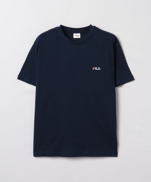 FILA（Casual Men）(フィラ（カジュアル　メンズ）)/【カジュアルウェア】 天竺 ワンポイント半袖Tシャツ メンズ/ネイビー