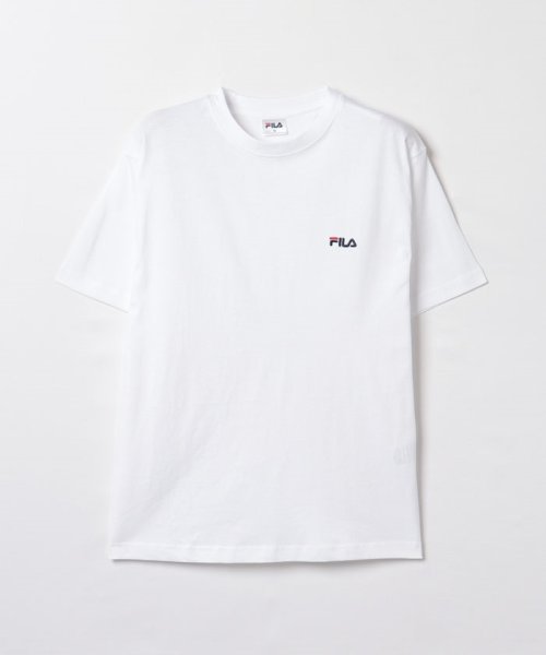 FILA（Casual Men）(フィラ（カジュアル　メンズ）)/【カジュアルウェア】 天竺 ワンポイント半袖Tシャツ メンズ/ホワイト