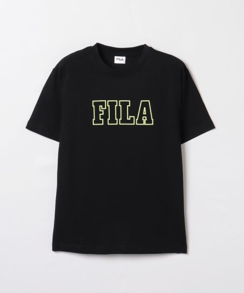FILA（Casual Men）(フィラ（カジュアル　メンズ）)/【カジュアルウェア】 天竺 プリント半袖Tシャツ メンズ/ブラック