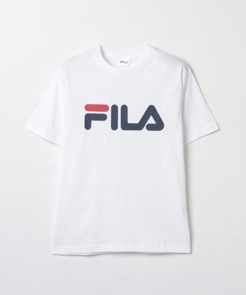 FILA（Casual Men）(フィラ（カジュアル　メンズ）)/【カジュアルウェア】 天竺 プリント半袖Tシャツ メンズ/ホワイト