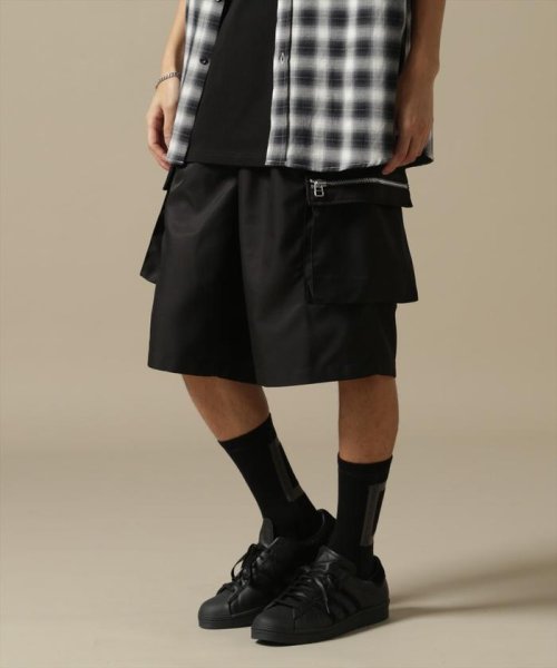 LHP(エルエイチピー)/DankeSchon/PT TWILL FLAPCARGO SHORTS/ブラック