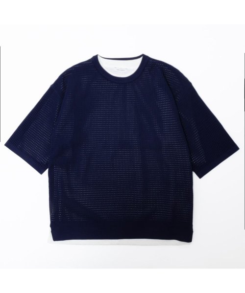 MAC HOUSE(men)(マックハウス（メンズ）)/URBAN COLLECTION アーバンコレクション ニットアンサンブル T2－24SS－MC－3/ネイビー