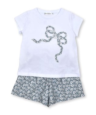 BeBe Petits Pois Vert/花柄リボンTシャツセットアップ(95~150cm)/505967807