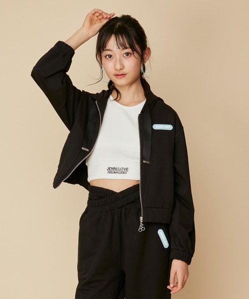 セール】【コットン100％】ショート丈ワッペンZIPパーカー(505968663  