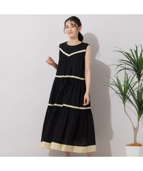 ピサーノ PISANO 60／ローン・ノースリーブティアードワンピース 