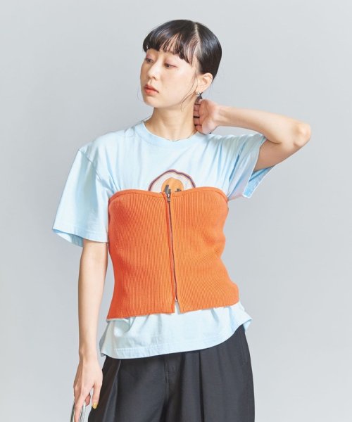 BEAUTY&YOUTH UNITED ARROWS(ビューティーアンドユース　ユナイテッドアローズ)/フロントジップ リブニットビスチェ －ウォッシャブル－/ORANGE