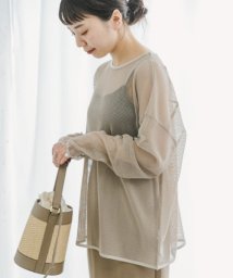 ITEMS URBANRESEARCH(アイテムズ アーバンリサーチ（レディース）)/メッシュプルオーバー/BEG