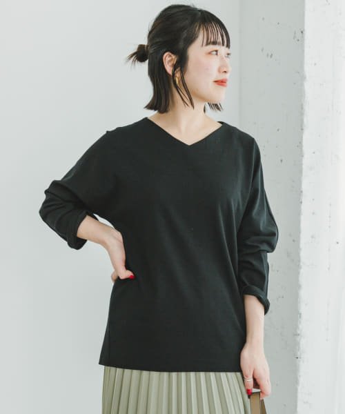 ITEMS URBANRESEARCH(アイテムズ アーバンリサーチ（レディース）)/カットミラノプルオーバー/BLK