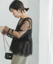 ITEMS URBANRESEARCH(アイテムズ アーバンリサーチ（レディース）)/チュールティアードプルオーバー/BLK