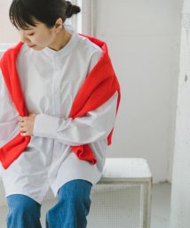 ITEMS URBANRESEARCH(アイテムズ アーバンリサーチ（レディース）)/バンドカラービッグシャツ/WHT