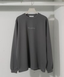 SENSE OF PLACE by URBAN RESEARCH(センスオブプレイス バイ アーバンリサーチ)/シシュウポンチロングスリーブTシャツ/CHARCOAL