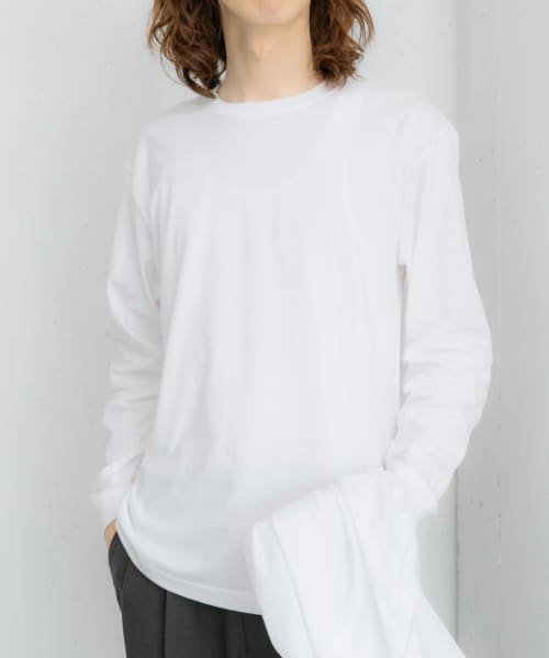 SENSE OF PLACE by URBAN RESEARCH(センスオブプレイス バイ アーバンリサーチ)/クルーネックロングTシャツ B/WHITE