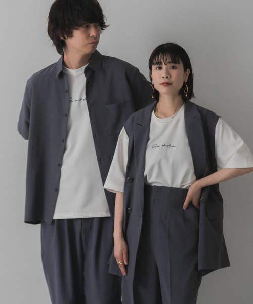 SENSE OF PLACE by URBAN RESEARCH(センスオブプレイス バイ アーバンリサーチ)/『WEB/一部店舗限定カラー』シシュウポンチTシャツ(5分袖)/WHITE