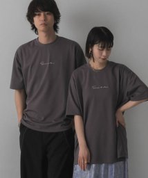 SENSE OF PLACE by URBAN RESEARCH(センスオブプレイス バイ アーバンリサーチ)/『WEB/一部店舗限定カラー』シシュウポンチTシャツ(5分袖)/CHARCOAL