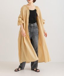URBAN RESEARCH(アーバンリサーチ)/コットンボイルギャザーシャツワンピース/BEIGE