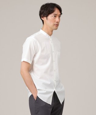 TAKEO KIKUCHI/コットン セルロース バンドカラー 半袖シャツ/505970258
