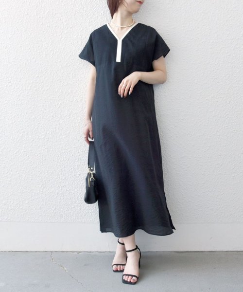 *SHIPS any: シアー リネン ミックス ピンタック ワンピース 24SS 人気・おすすめ｜使いやすい・旅行におすすめ 品質保証 全国発送 日本国内発送・最短翌日お届け