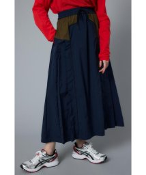 HeRIN.CYE(ヘリンドットサイ)/Side pleats flare skirt/NVY