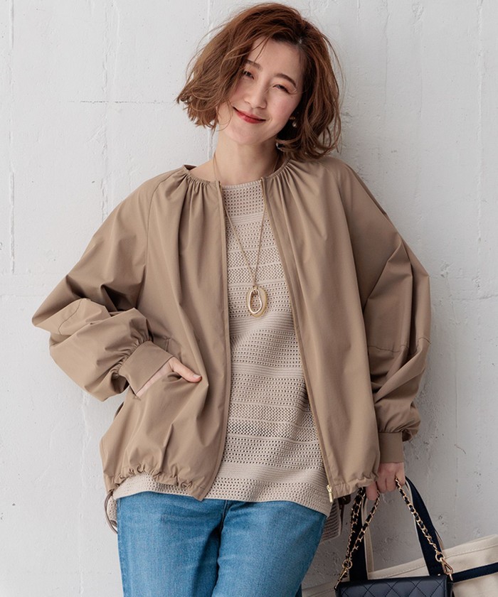 23区 新品同様 春 ブルゾン ブラウン系｜ブルゾン｜23区 (Lサイズ)(ニジュウサンク Lサイズ