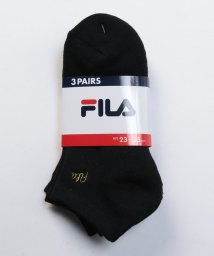 FILA socks Ladies/無地 筆記体ロゴ ショートソックス 3足組　レディース/505491962