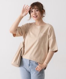 ad thie(アドティエ)/ポケット付きTシャツ/ベージュ