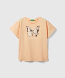 BENETTON (UNITED COLORS OF BENETTON GIRLS)/キッズフロントリバーシブルスパンコール刺繍半袖Tシャツ・カットソーG/505915301