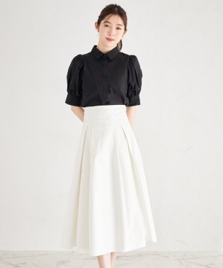 tocco closet/ハート刺繍入りパフスリーブブラウス/505969814