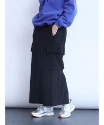 LASUD(ラシュッド)/ポケットデザインサイドリブスカート/ブラック